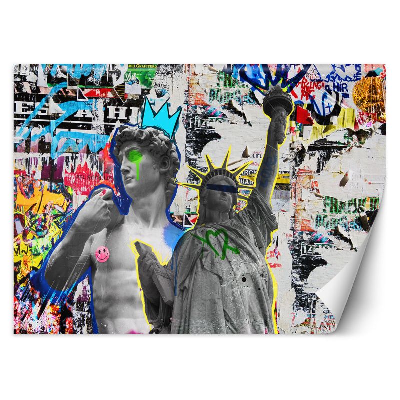 Fototapeta Feeby Rzeźba Dawida i Statua Wolności NY 450x315 1 szt