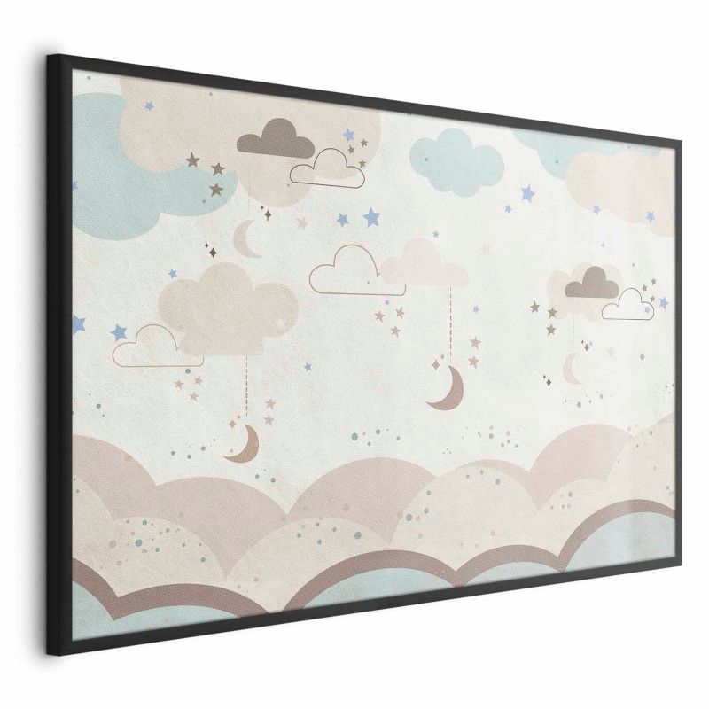 Plakat Artgeist Bajkowa noc 90x60 cm z ramą czarną 1 szt