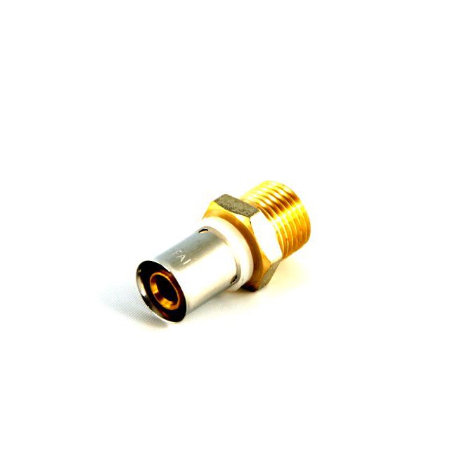 Złączka prosta zaprasowywana Idmar Group gwint zewnętrzny 1/2" x 16 x 2 mm