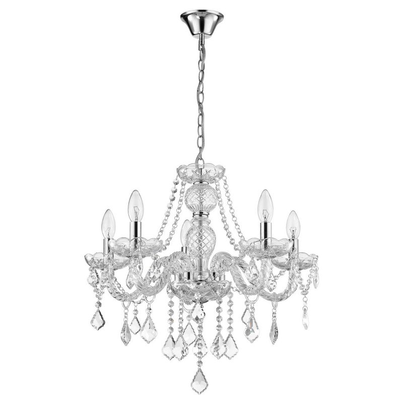 Lampa wisząca Light Prestige Cristallo 5 transparentna 5 x E14 1 szt.