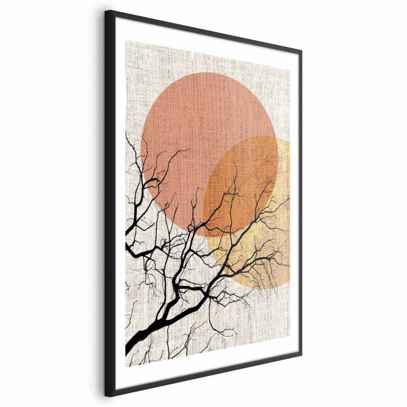 Plakat Artgeist Podwójny księżyc 40x60 cm z ramą czarną 1 szt