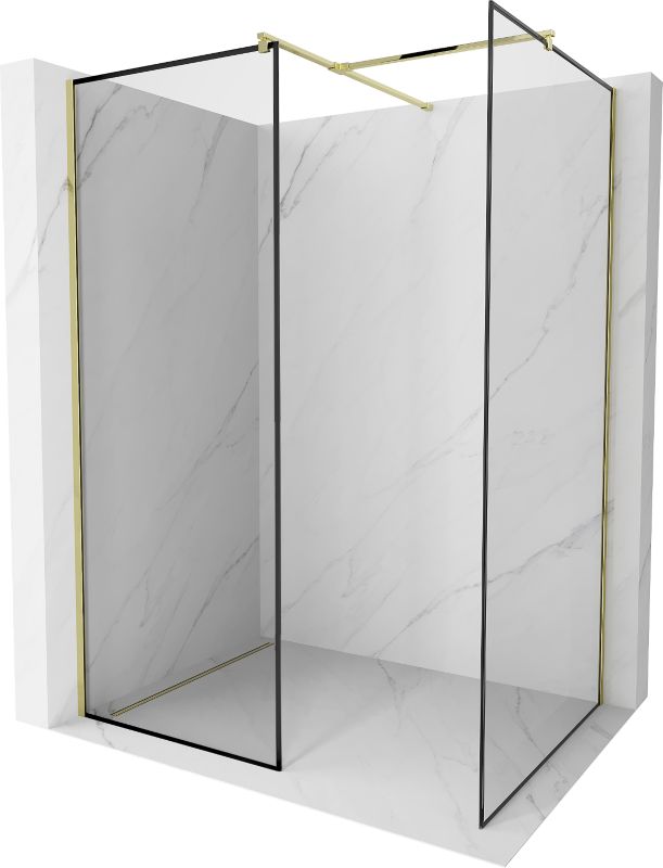 Ścianka prysznicowa Mexen Kioto czarny wzór 160 x 120 cm 800-160-202-50-70-1201 szt.