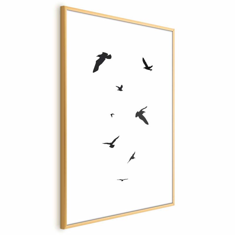 Plakat Artgeist Wieczorny lot 60x90 cm z ramą złotą 1 szt