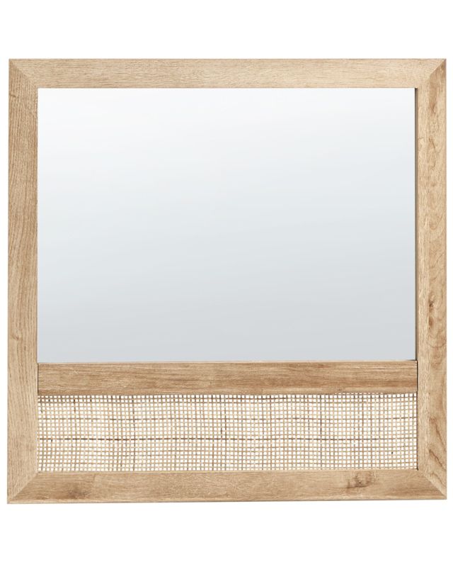 Lustro ścienne Rosell 60 cm 60 cm MDF Jasne drewno 1 szt.