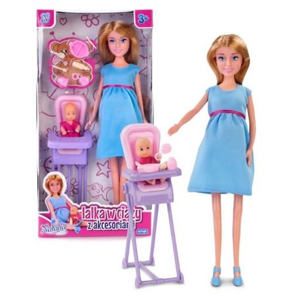 Lalka Natalia w ciąży z akcesoriami