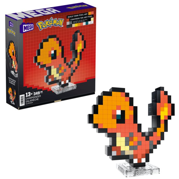 Mega Pokémon Pixel Charmander Figurka Do Zbudowania HTH76 PUD4