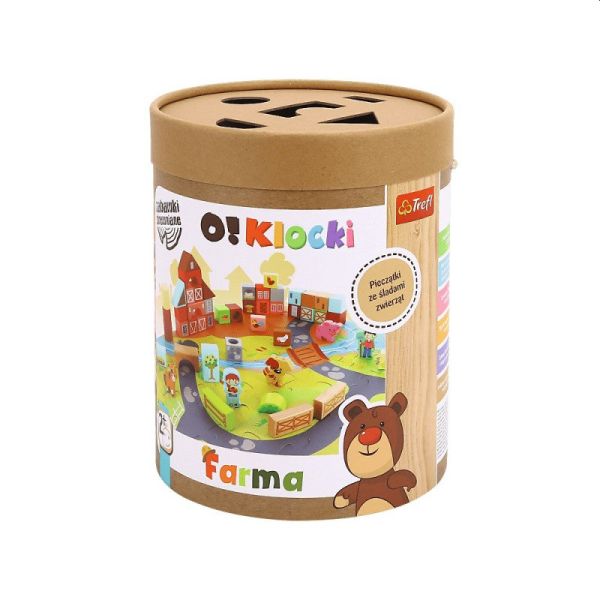 Trefl Klocki drewniane Farma 54 elementy