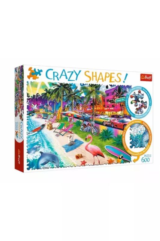 PUZZLE 600 CRAZY SHAPES PLAŻA W MIA
