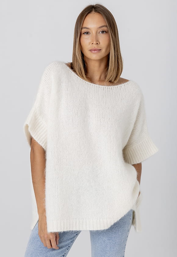 Oversize Pullover aus Wolle KELLY - ecru
