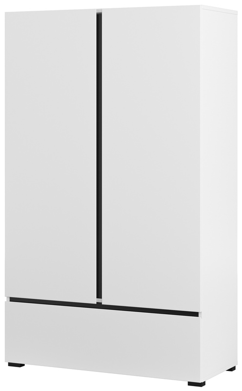 Biała bieliźniarka z szufladą i półkami 90 cm CROSS