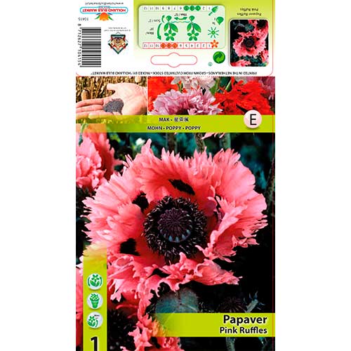 1 szt, Mak wschodni Pink Ruffles - Byliny: Ilość w opakowaniu: 1 szt.
