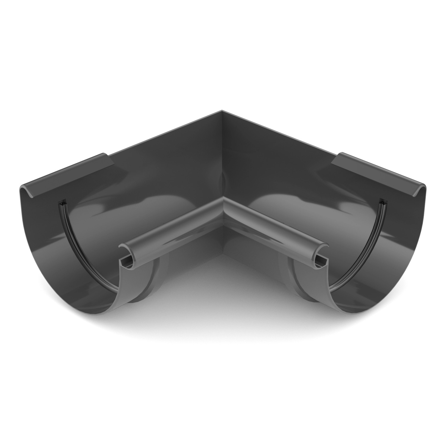 Bryza Narożnik wew. 125 mm PVC grafit