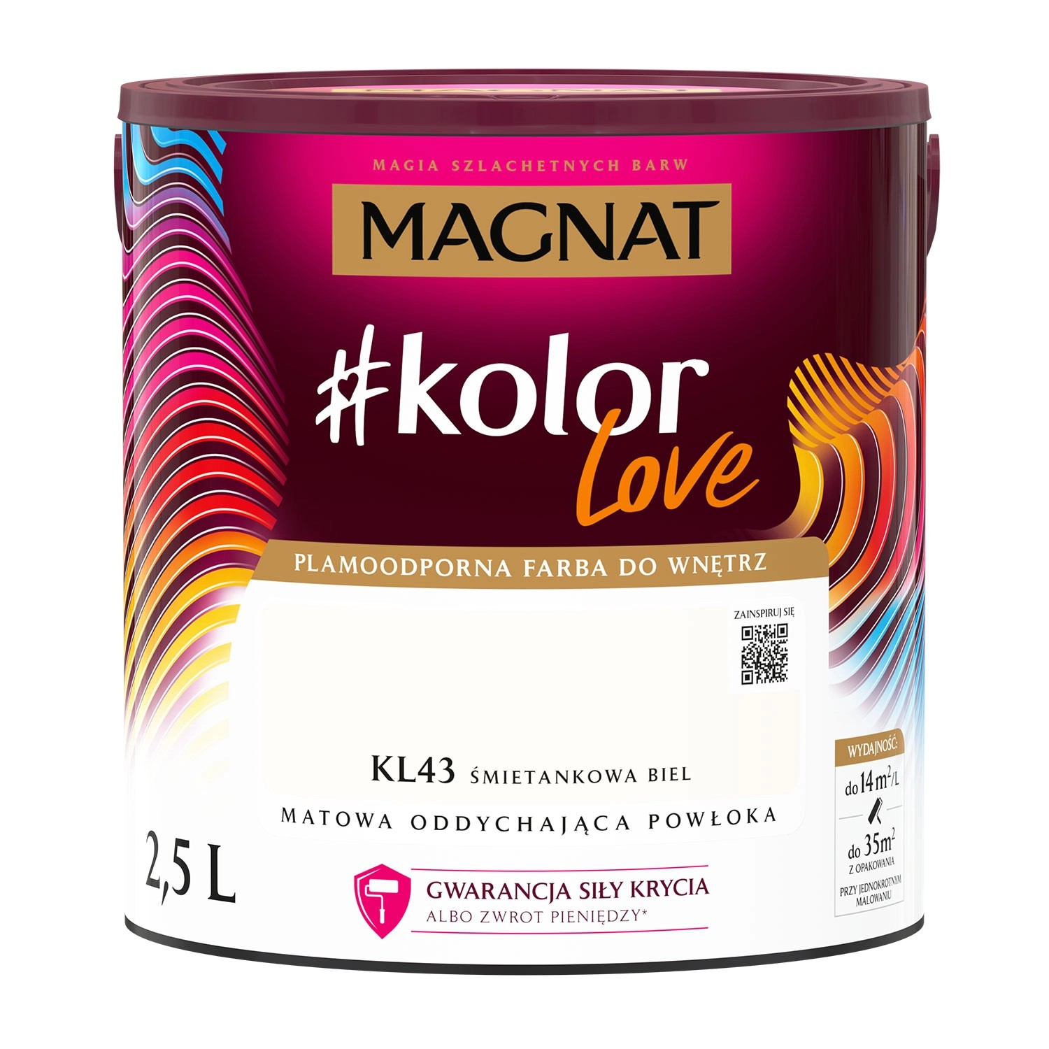 Farba Magnat KolorLove śmietankowa biel 2,5l