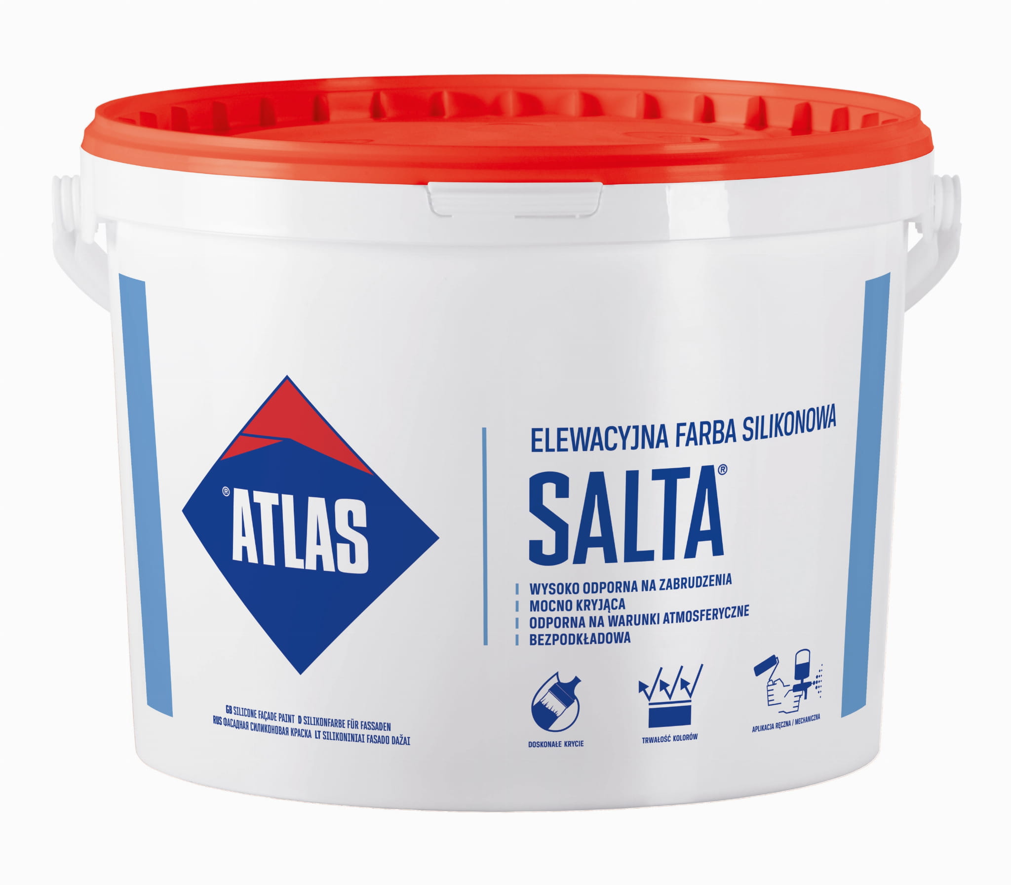 ATLAS BAZA DO FARBY SILIKONOWEJ SALTA SZARA 10L