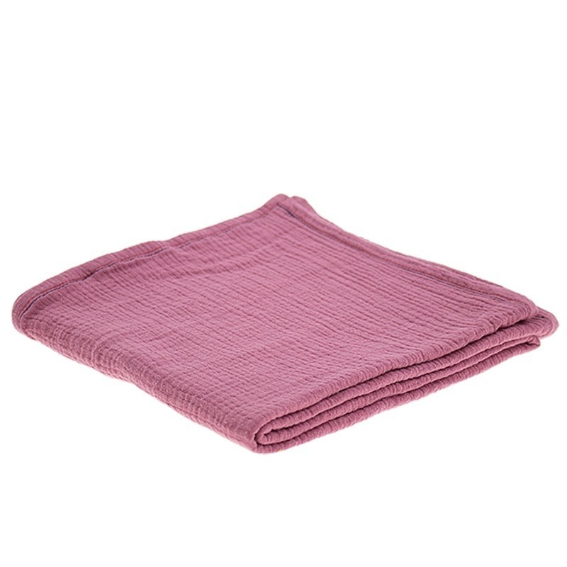 Otulacz 100x100 cm BIO muślin Baby Pink Dark BBTB