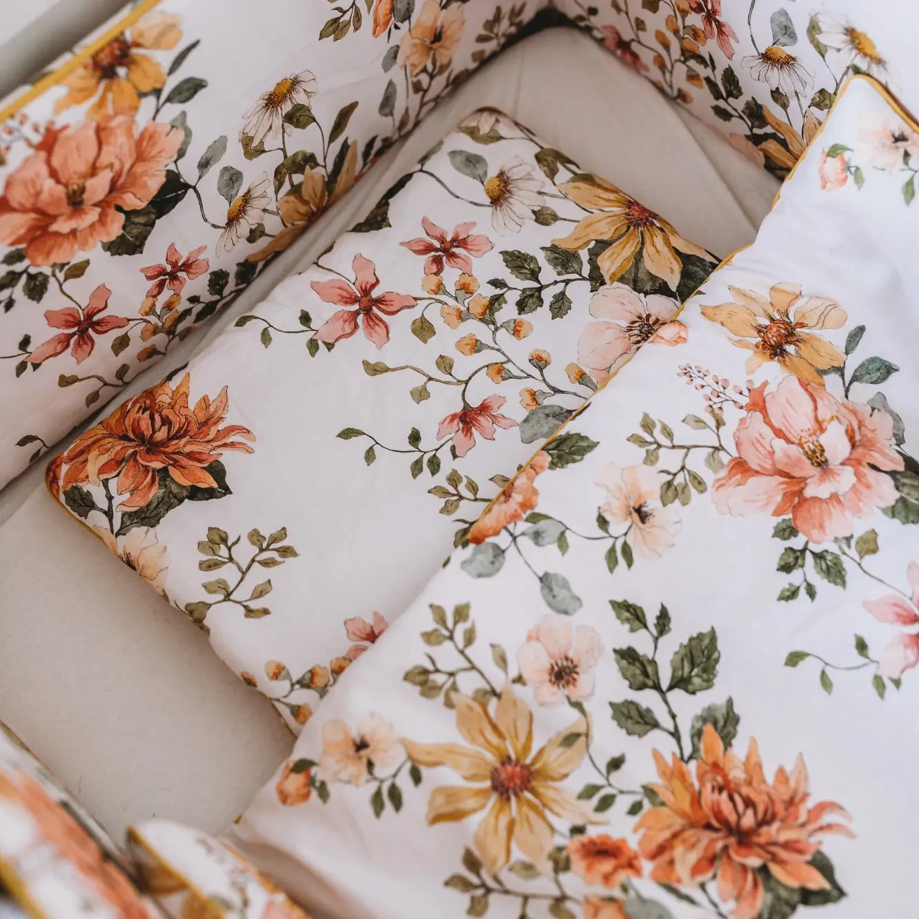 Pościel bambusowa z wypełnieniem Vintage Bloom SM - S: 75x100 + poszewka 40x30