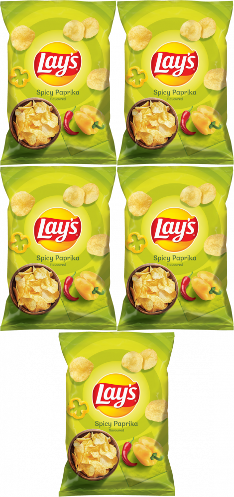 5x Chipsy Lay's Spicy Paprika, pikantna papryka, 130g