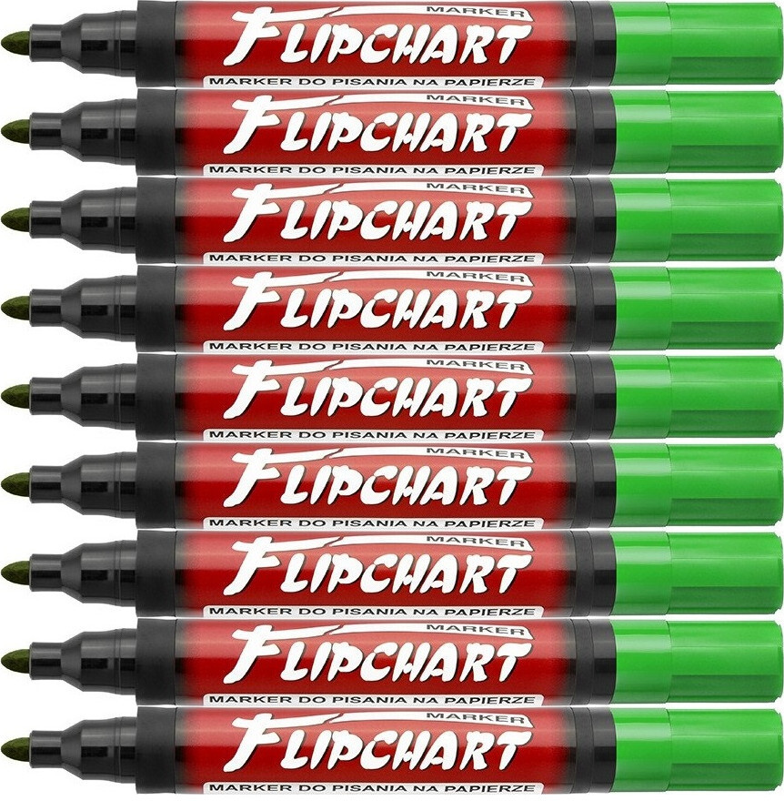5x Marker do flipchartów Kamet Standard, okrągła, 5mm, zielony