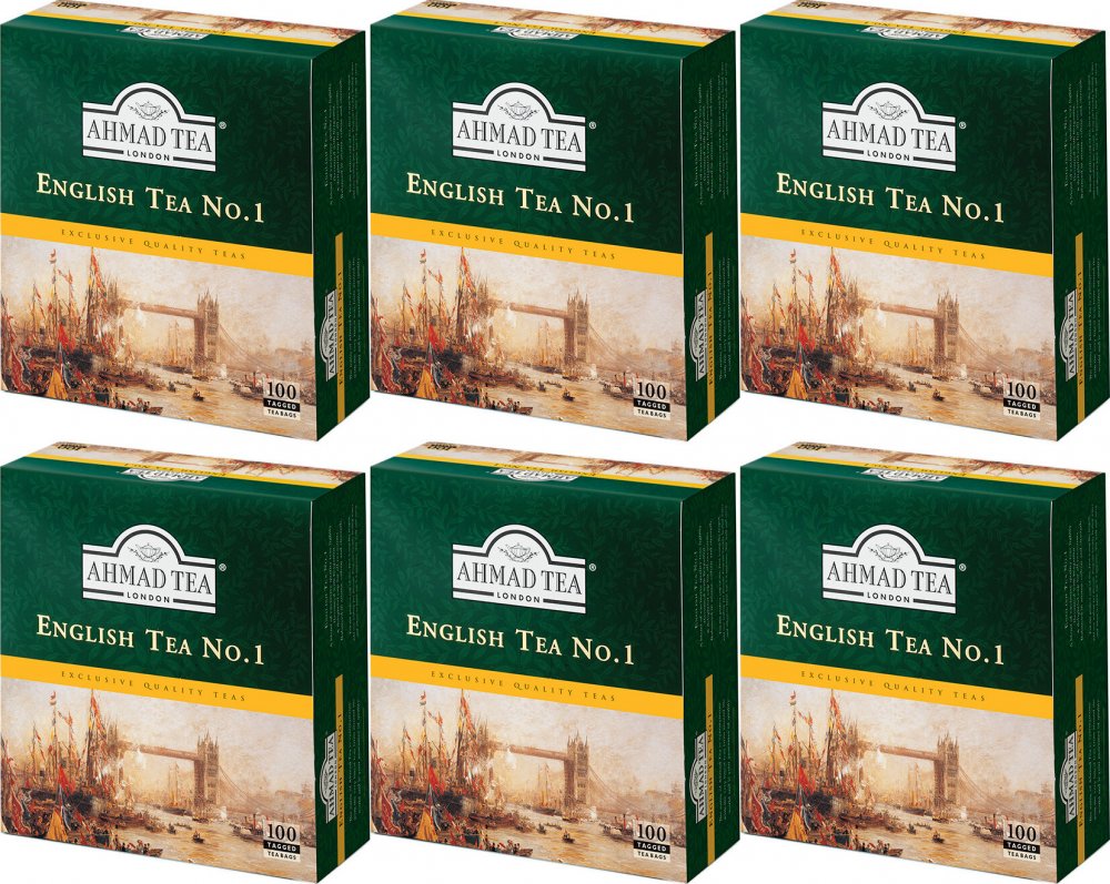 6x Herbata czarna w torebkach Ahmad English Tea No. 1, 100 sztuk x 2g