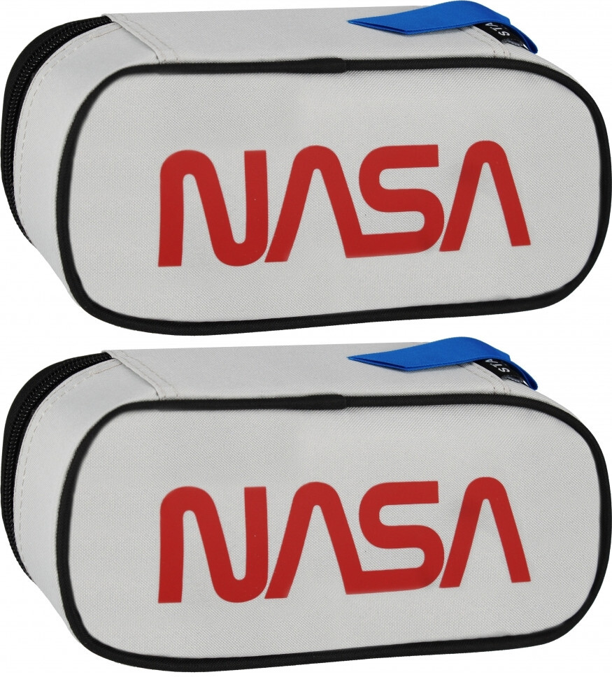2x Piórnik saszetka Starpak NASA, bez wyposażenia, 6x22x9.5cm, szary