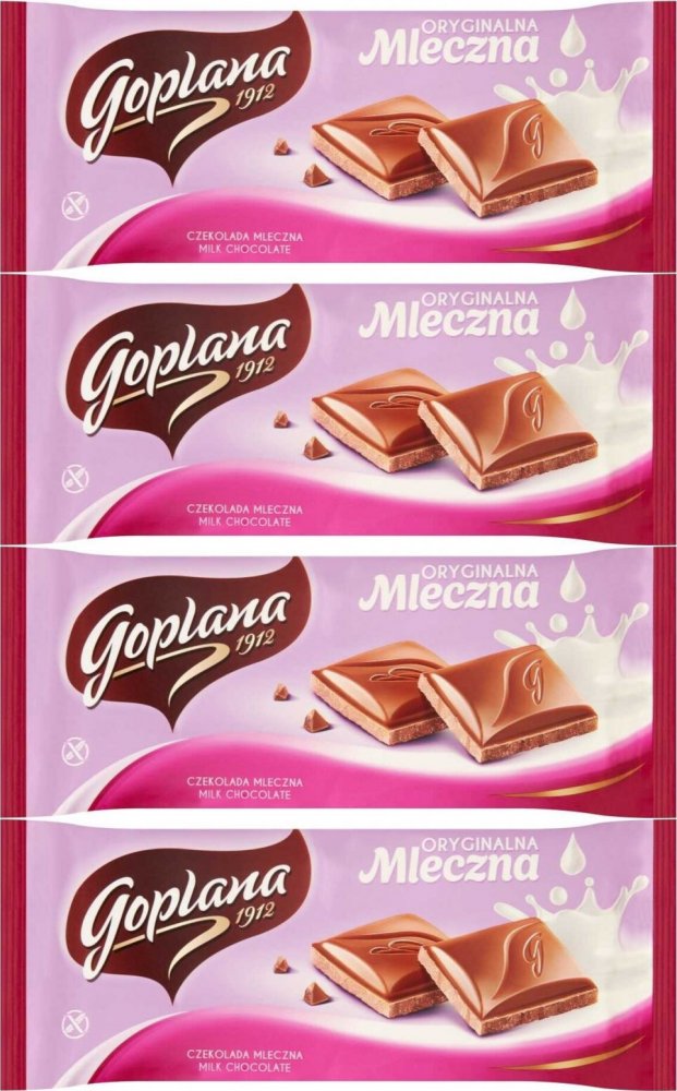 4x Czekolada mleczna Goplana Oryginalna, 90g