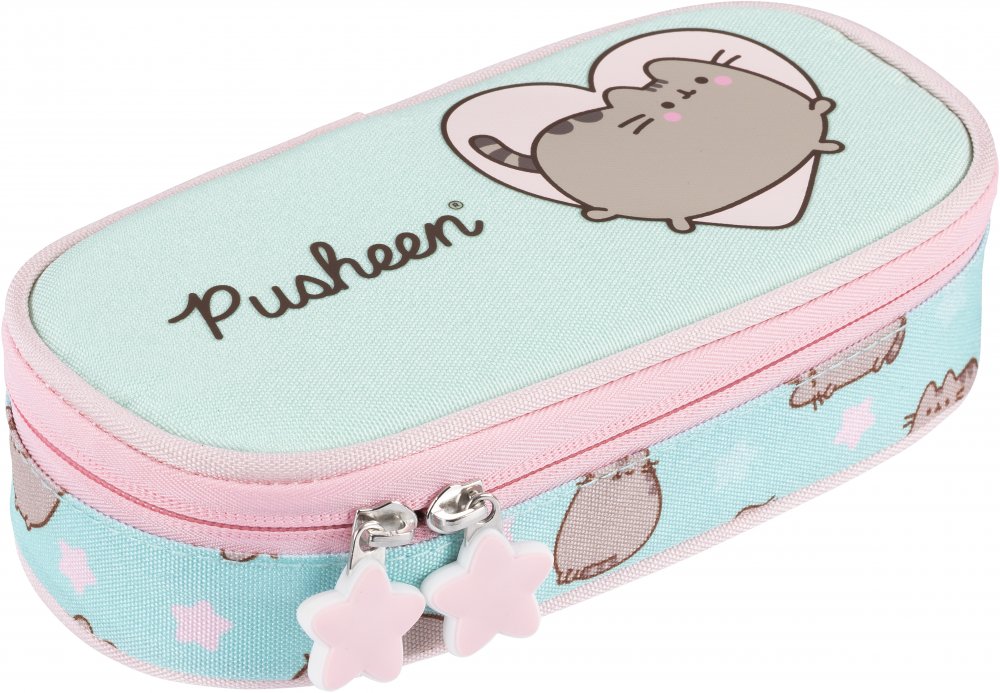 Piórnik Pusheen saszetka usztywniona z wewnętrzną klapką PUSHEEN MINT