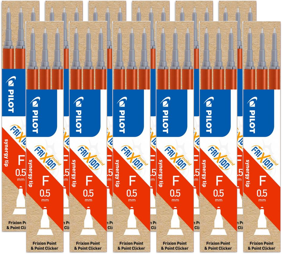 12x Wkład do cienkopisu wymazywalnego Pilot Frixion Point, 0.5mm, 3 sztuki, czerwony