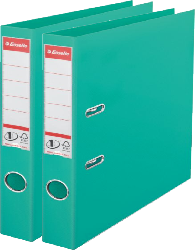 2x Segregator A4 Esselte No.1 Power, 50mm, do 350 kartek jasnozielony