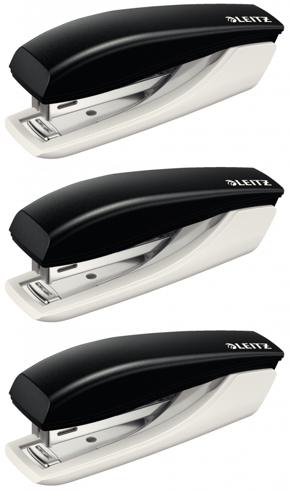 3x Zszywacz mini Leitz New NeXXt, do 10 kartek, czarny