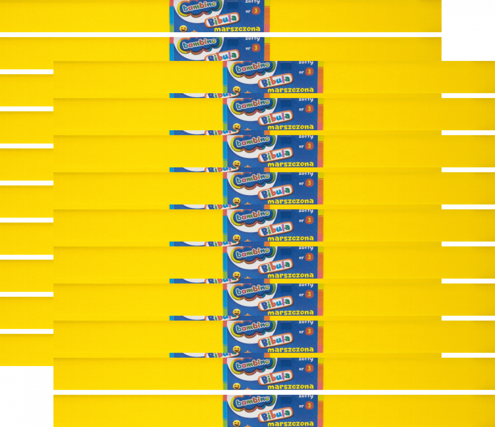 25x Bibuła marszczona Bambino, 200x50cm, żółty