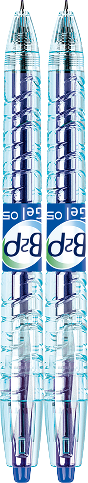 2x Długopis żelowy automatyczny Pilot, B2P, ekologiczne, 0.3mm, niebieski