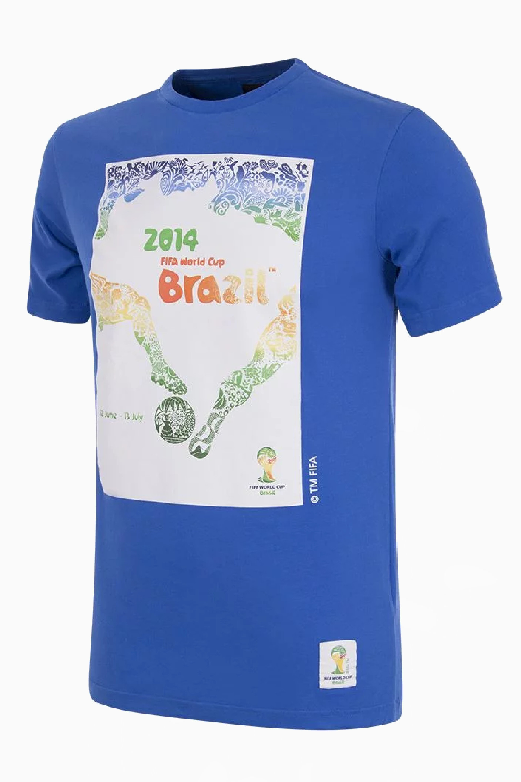 Koszulka Retro COPA Brazil 2014 World Cup - Niebieski