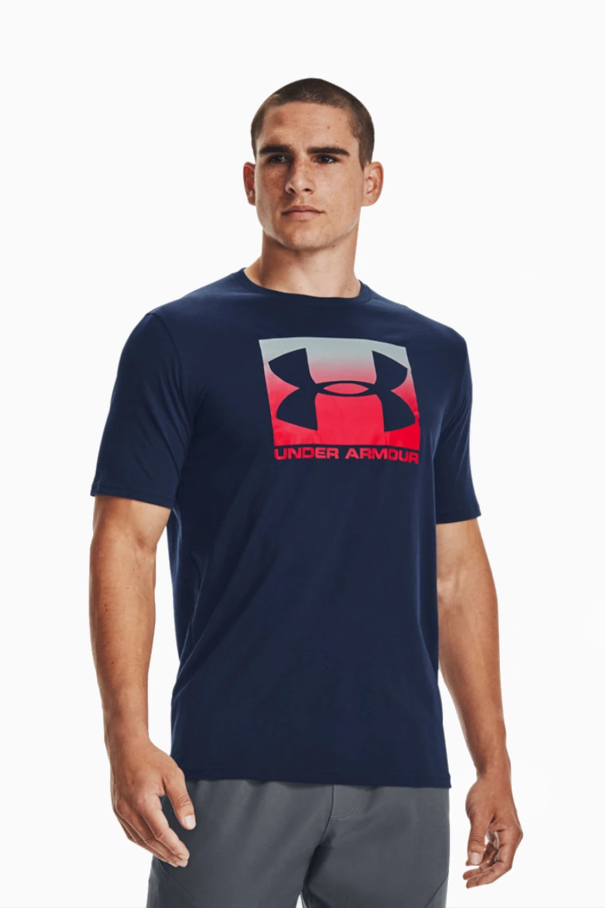 Koszulka Under Armour Boxed Sportstyle - Granatowy