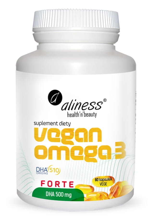 VeganOmega3 FORTE DHA 500mg 60kaps. Aliness