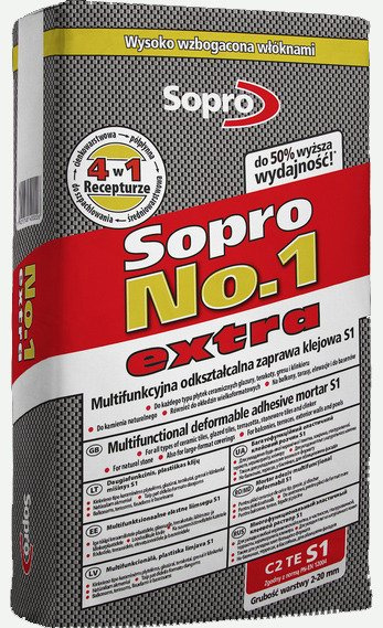 Zaprawa klejowa No. 1 Extra 22,5kg Sopro