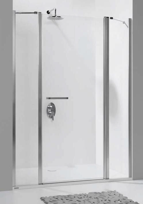 Sanplast Prestige III Ścianka dodatkowa SS2/PRIII-20 srebrny mat/szkło przezroczyste 600-073-1200-39-401