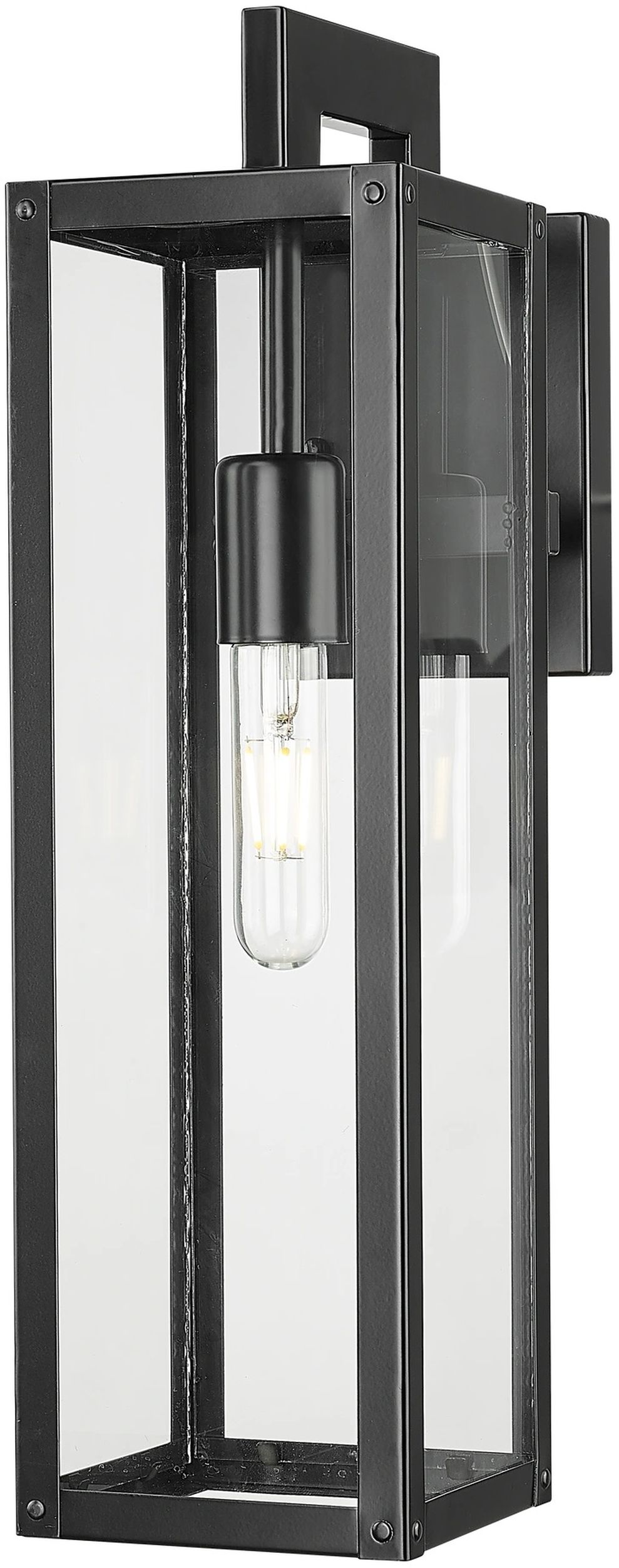 CosmoLight Kyoto kinkiet zewnętrzny 1x60W czarny mat W01678BK
