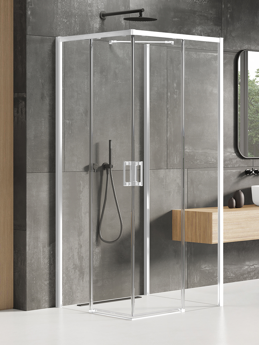New Trendy Prime White kabina prysznicowa 90x90 cm biały mat/szkło przezroczyste K-1094