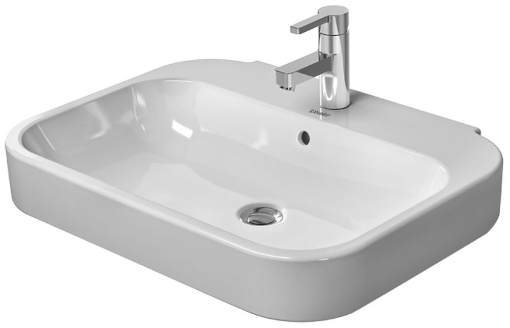 Duravit Happy D.2 umywalka 65x49,5 cm ścienna prostokątna WonderGliss biała 23166500001