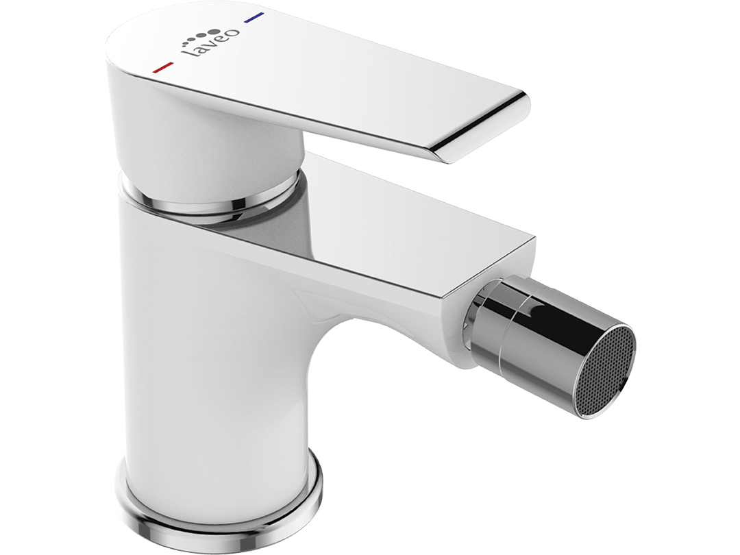 Laveo Largo bateria bidetowa stojąca biały/chrom BAH632D