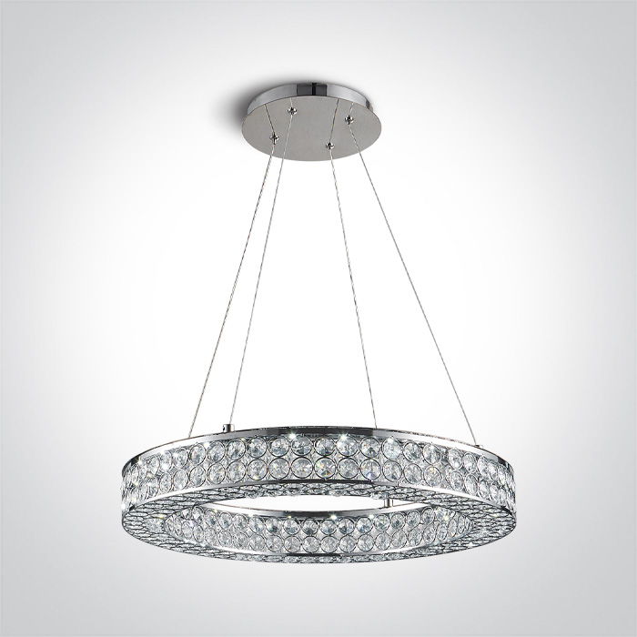 One Light lampa wisząca 1x24 W chrom 63184C/C/W