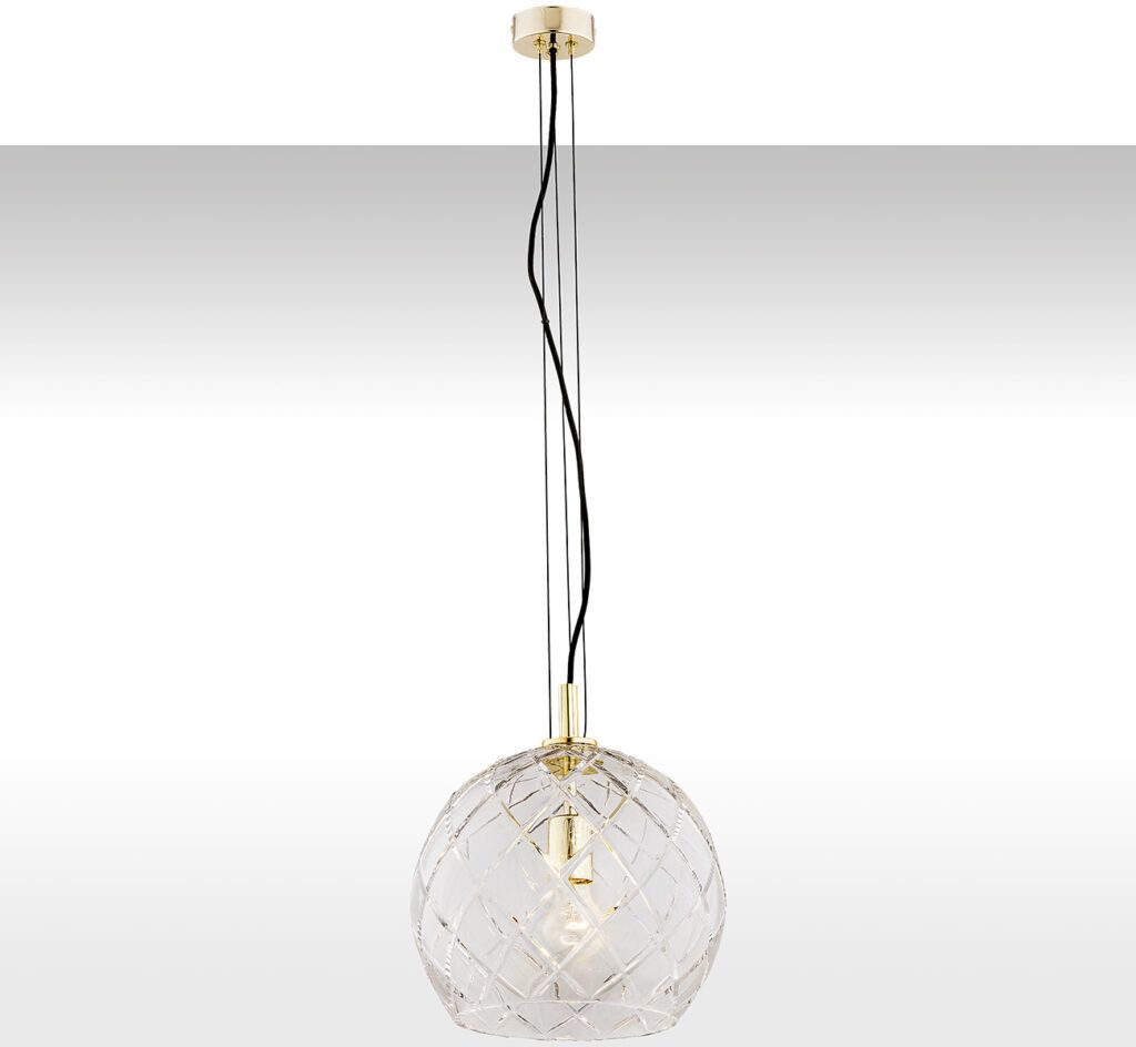 Argon Oviedo lampa wisząca 1x15W przezroczysty/mosiądz 4201