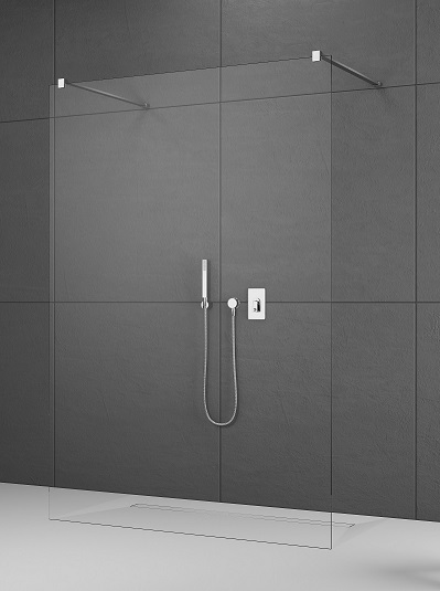 Radaway Modo New I ścianka prysznicowa 160 cm chrom połysk/szkło przezroczyste 388164-01-01