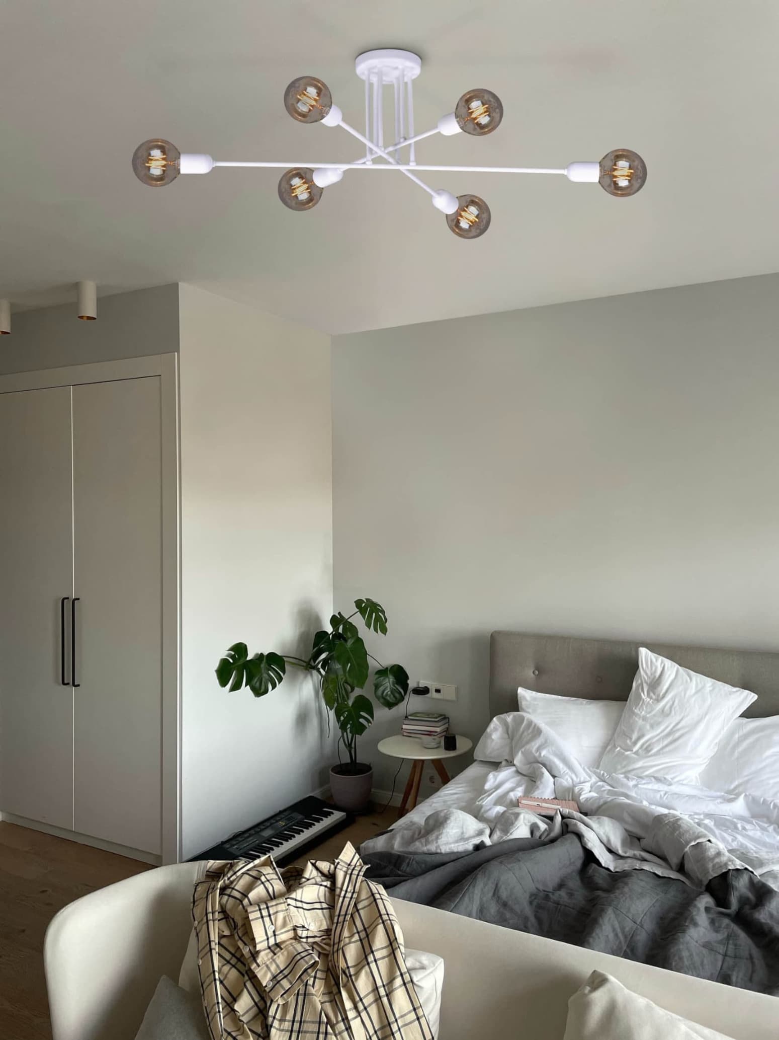 Kaja Sitya White lampa podsufitowa 6x60W biała K-4393
