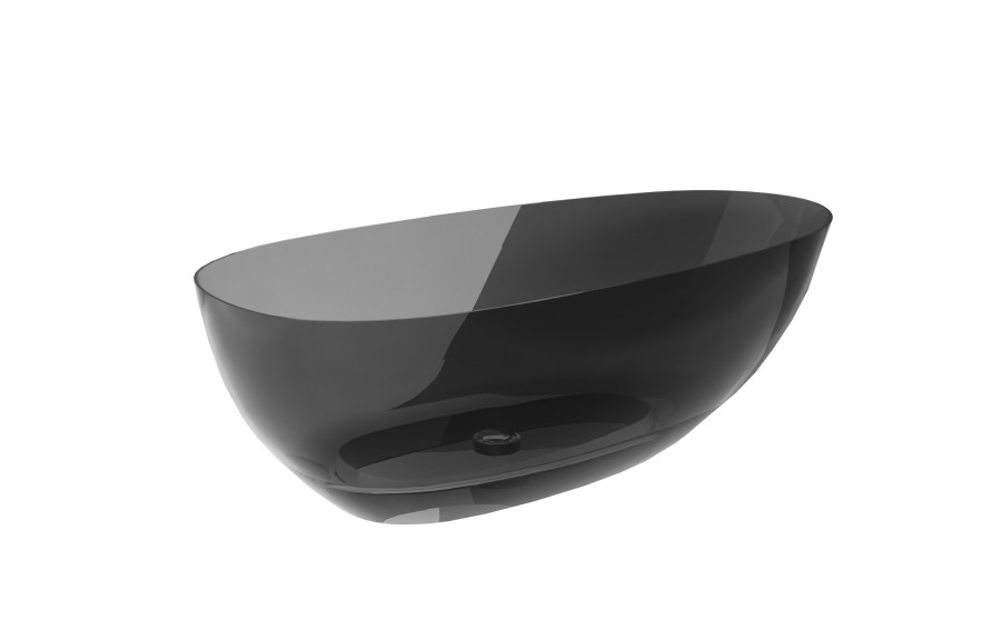 Besco Xara wanna wolnostojąca 160x75 cm owalna Carbon Grey #WAX-160-CGB