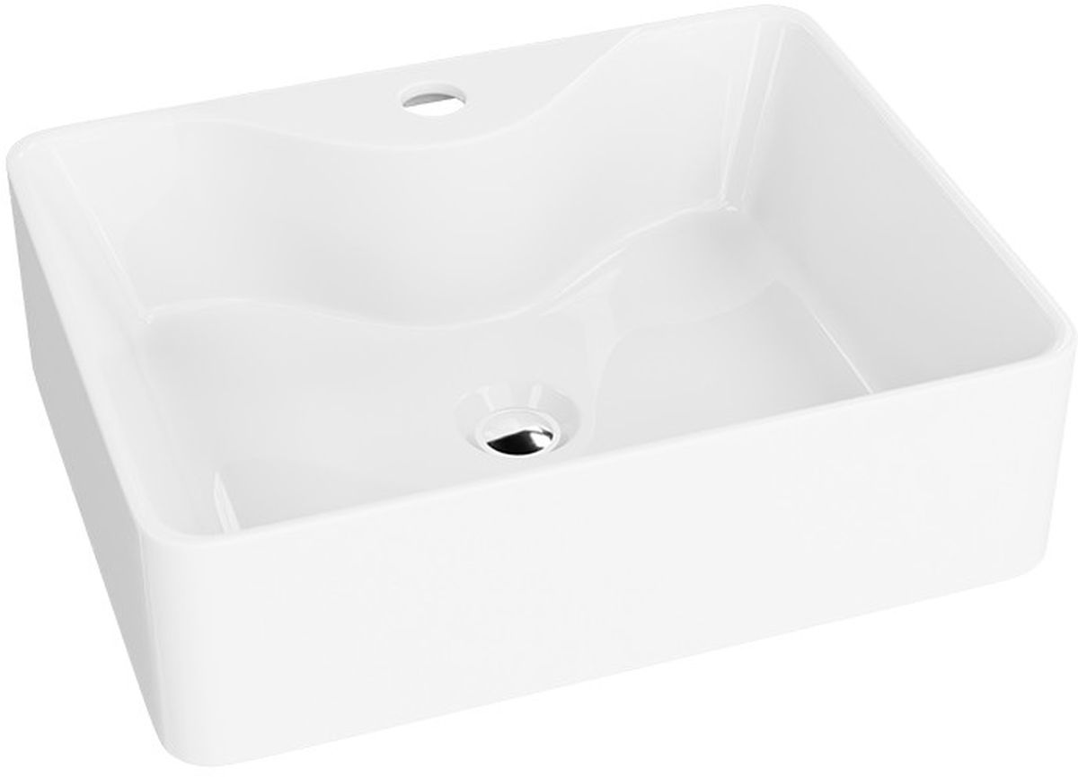 LaVita Castor umywalka 47,5x37 cm nablatowa prostokątna biały połysk - Wysyłka w 24h