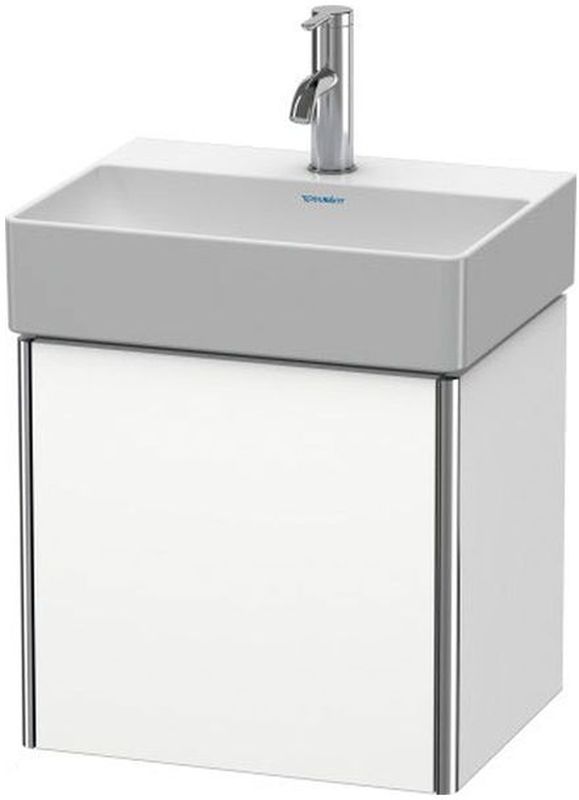 Duravit XSquare szafka 43,4 cm podumywalkowa wisząca prawa biały mat XS4060R1818