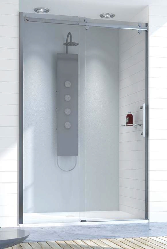 Sanplast Altus drzwi wnękowe D2/ALTIIa-150-160 przesuwne chrom błyszczący/szkło przezroczyste 600-121-1551-42-401