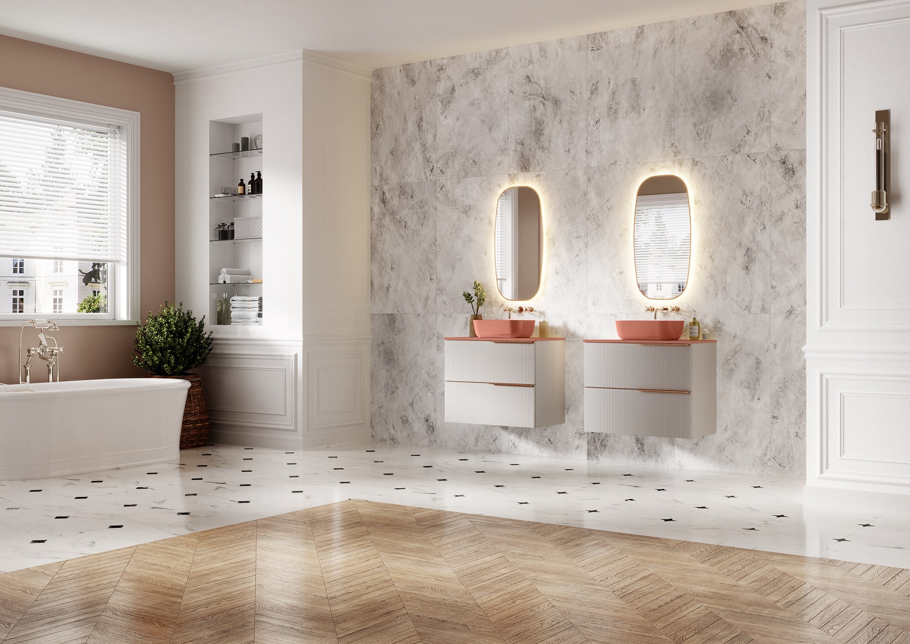 Elita Soho szafka 80x45,3x63,5 cm podumywalkowa wisząca fume matt RE010804047020