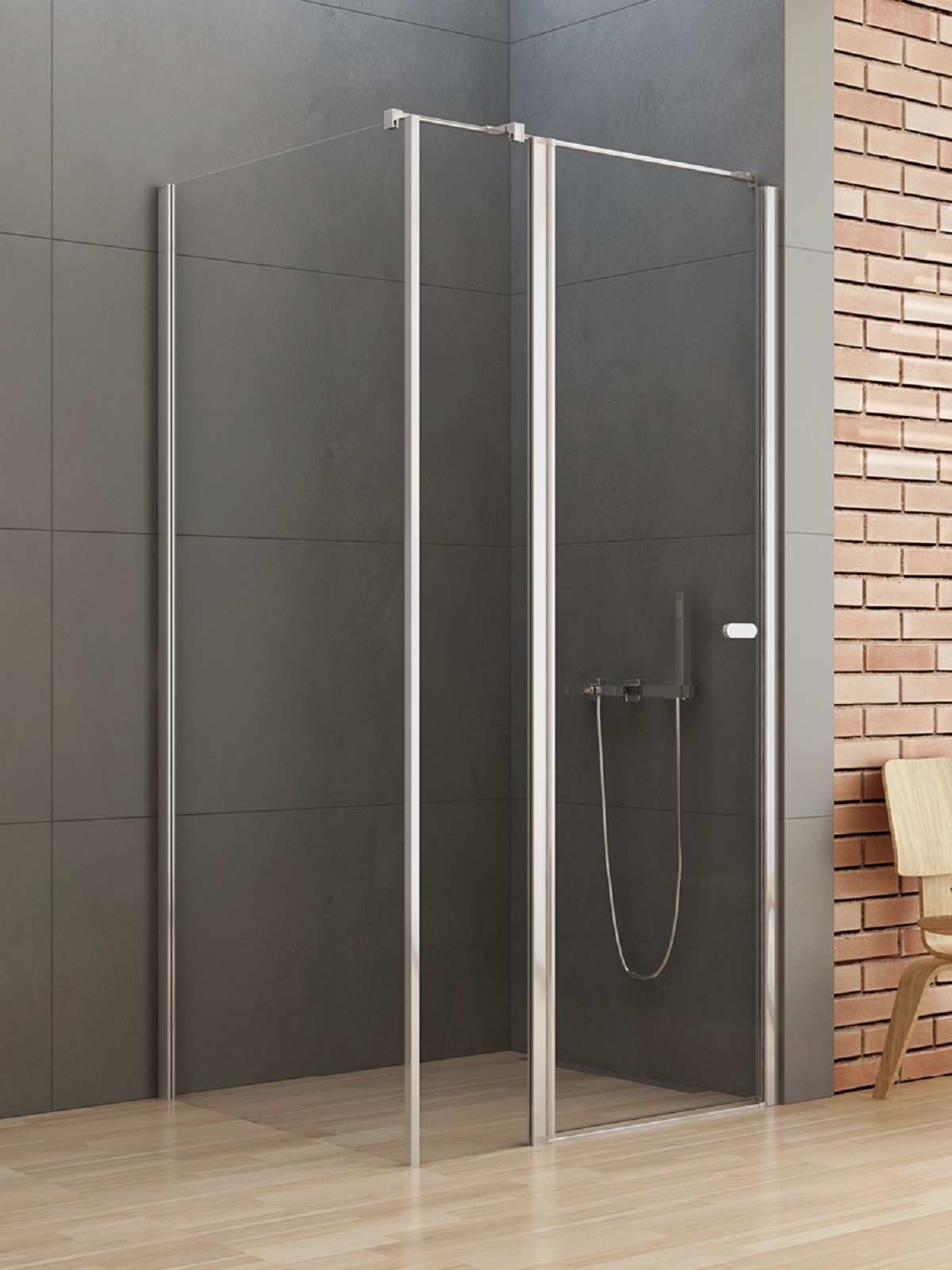 New Trendy New Soleo kabina prysznicowa 100x110 cm prostokątna chrom połysk/szkło przezroczyste K-0725